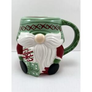 Lang Design Christmas‎ Bearded Gnome Coffee Mug Ceramic Red Green Holiday Cocoa